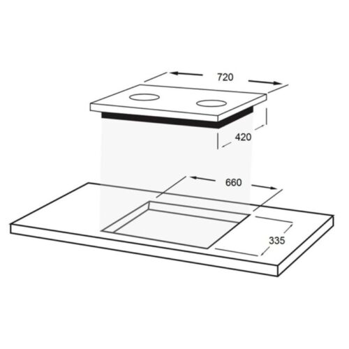 Kích thước bếp từ đôi Faber FB – 2I