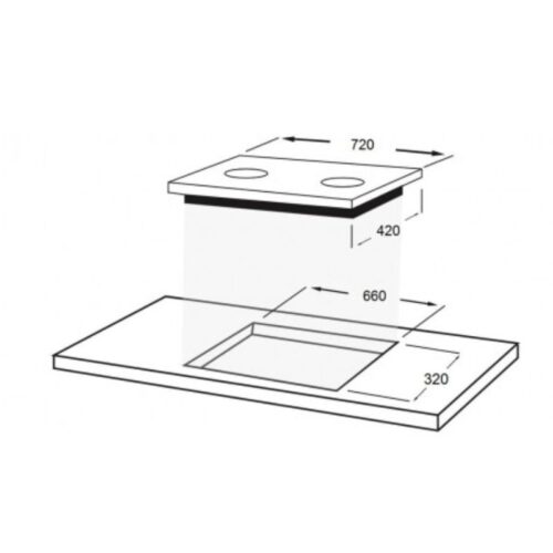 Kích thước bếp từ đôi Faber FB – 2ISP