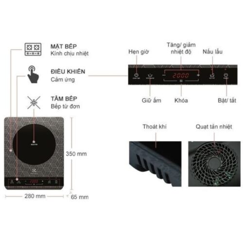 Kích Thước Bếp Từ Đơn Electrolux ETD29MKB
