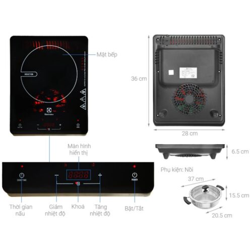 Kích Thước Bếp Từ Đơn Electrolux ETD29MKC