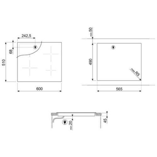 Kích thước bếp từ đơn Faber FB INM2