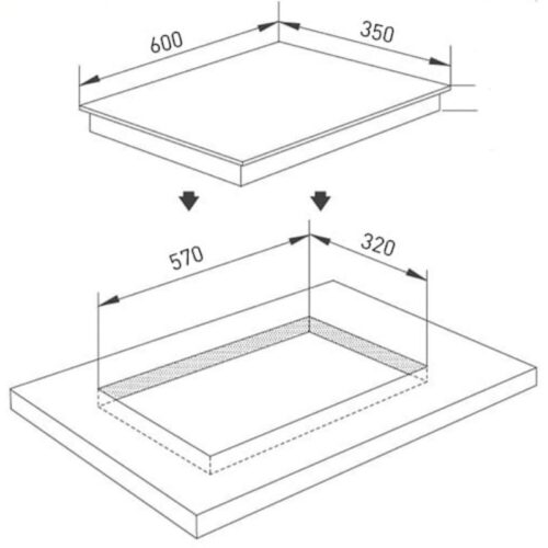 Kích thước bếp từ Faster FS 600I