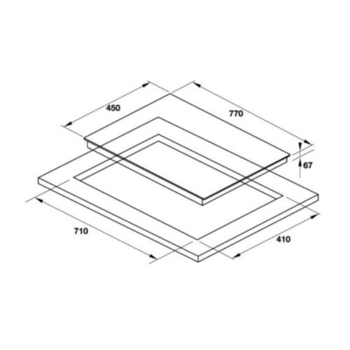 Kích thước bếp điện Hafele HC-R772D 536.61.685