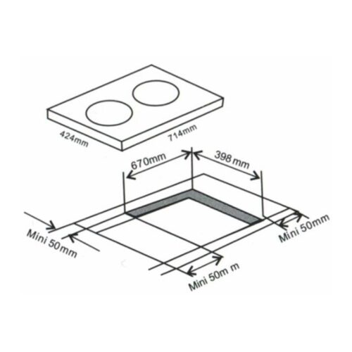 Kích thước Bếp từ Arber AB370