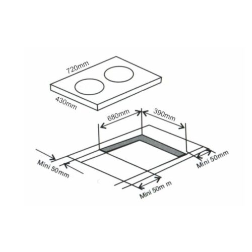 Kích thước Bếp từ Arber AB402