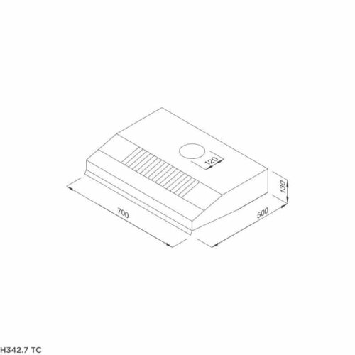 Kích thhuowngs máy hút khói khử mùi MALLOCA H342.7 TC