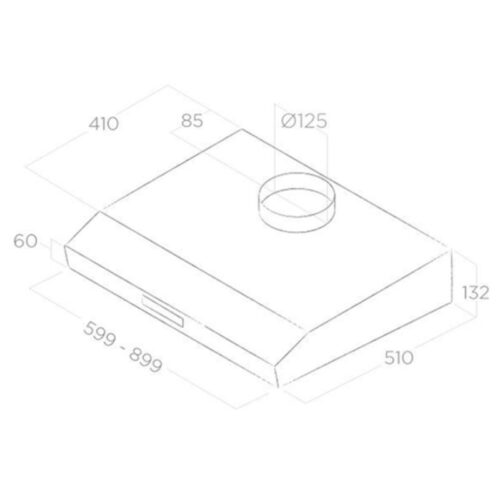 Kích thước máy hút mùi Elica KREA GFA BL/F/90