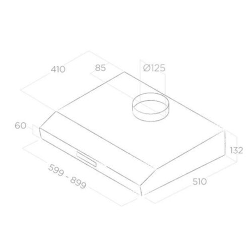 Kích thước máy hút mùi Elica KREA GFA WH/F/60