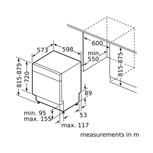 Kích thước máy rửa chén bát Bosch SMU4HCS48E