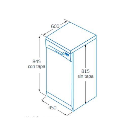 Kích thước máy rửa chén bát độc lập Bosch SPS46MI01E