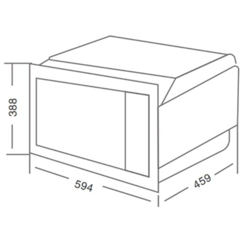 Kích thước lò vi sóng Lorca TA 908
