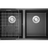 chau rua bat konox granite sink veloci 760d black