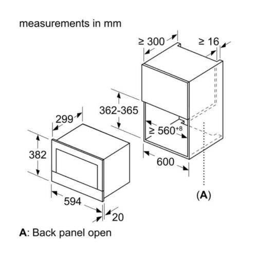 Kích thước Lò vi sóng Bosch BEL520MS0K