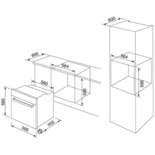 Kích thước lò nướng Malloca MOV65T5 – Turkey