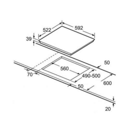 Kích thước bếp Điện Bosch PIC651B17E