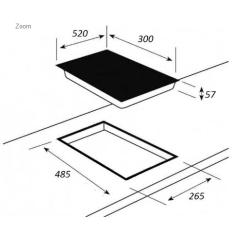 KÍCH THƯỚC BẾP TỪ DOMINO MALLOCA DC-3001