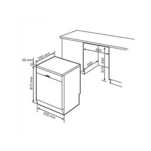 Kích thước máy rửa bát Siemens SN23EI26CE