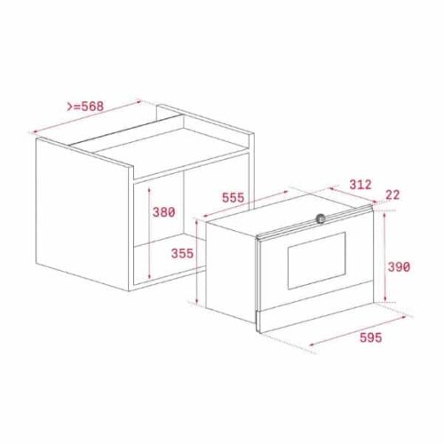 Lò vi sóng ML 8220 BIS L SM 112030004 3 Kích thước của Lò vi sóng ML 8220 BIS L SM