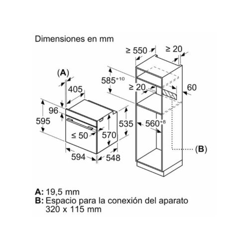 Lò nướng Bosch HRA512ES0 6 Kích thước lò nướng Bosch HRA512ES0