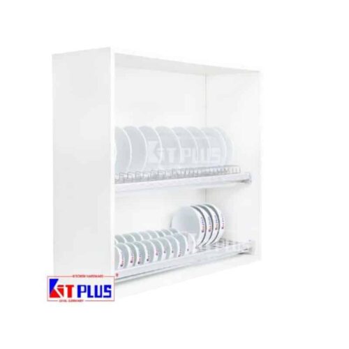 Giá bát cố định 2 tầng cao cấp, Inox mờ Kit Plus DK12C VIP.60