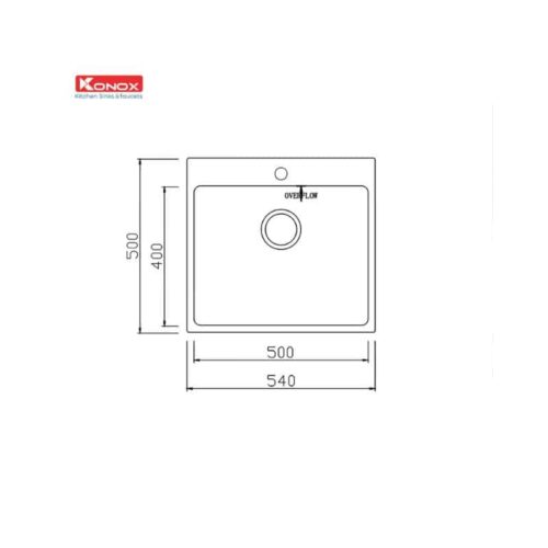 Thiết kế của Chậu rửa bát Konox Undermount UNICO 5450