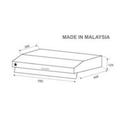 Kích thước máy hút mùi âm tủ Pramie CH22-700