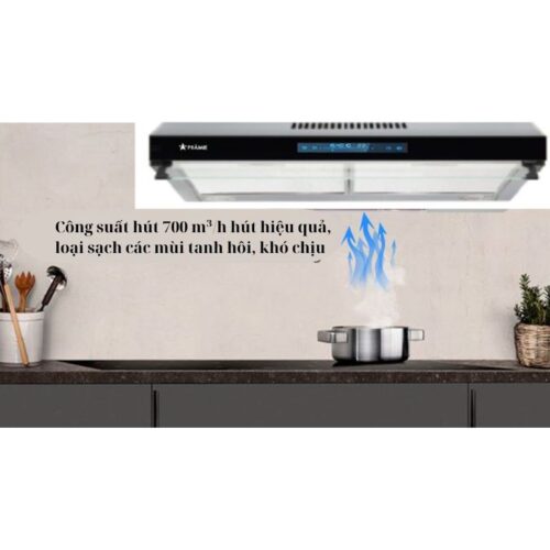Bảng điều khiển máy hút mùi âm tủ tuần hoàn Pramie CH9B-700 Air
