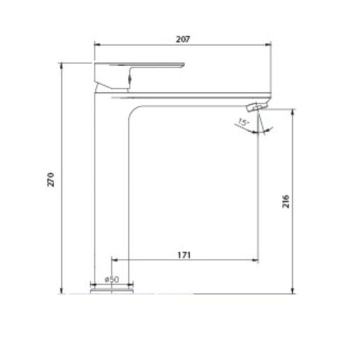 Vòi chậu lavabo nóng lạnh Paul Schmitt PA016FH 3 Kích thước vòi chậu lavabo nóng lạnh Paul Schmitt PA016FH