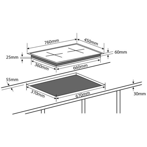 Kich thuoc bep tu doi chefs eh dih893 lap am
