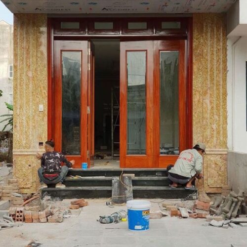 Ảnh đá ốp mặt tiền ĐOMT-Vàng hoàng gia