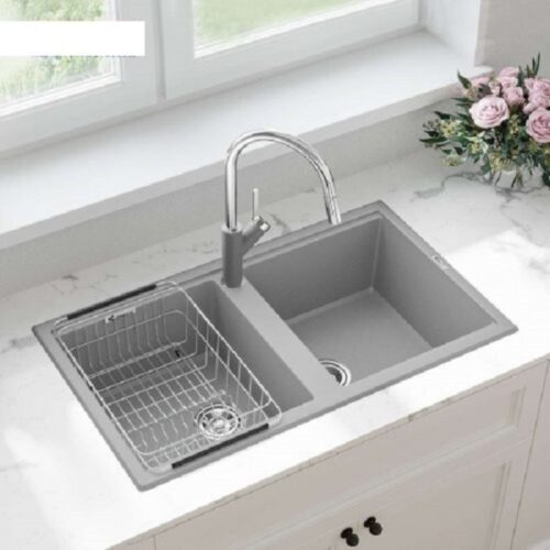 Chậu rửa bát Konox Granite Sink Phoenix Smart 860 Grey 6 Ảnh chậu rửa bát Konox Granite Sink Phoenix Smart 860 Grey