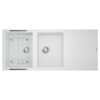 Chậu rửa bát Granite Sink Livello Smart 1160 – White Silver 2 Chậu rửa bát Granite Sink Livello Smart 1160 – White Silver