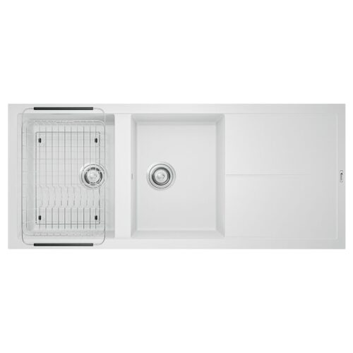 Chậu rửa bát Granite Sink Livello Smart 1160 – White Silver