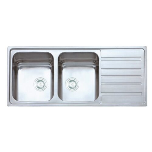 Chậu rửa bát inox 2 hố Konox KS11650 1D – Bàn phải