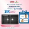 Chậu rửa bát Konox Granite Sink Phoenix Smart 860 White Silver 1 Khuyến mãi chậu rửa bát Konox Granite Sink Phoenix Smart 860 White Silver