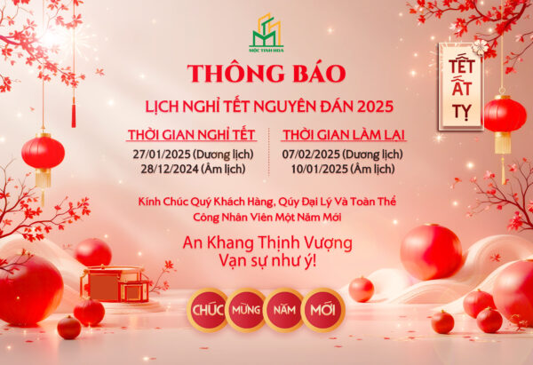 MỘC TINH HOA - THÔNG BÁO LỊCH NGHỈ TẾT NGUYÊN ĐÁN 2025