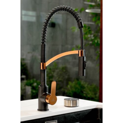 anh voi rua bat wasserwerk wk 3 black rose gold with spiral spring 700557