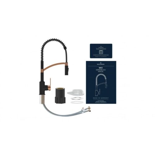 chi tiet voi rua bat wasserwerk wk 3 black rose gold with spiral spring 700557