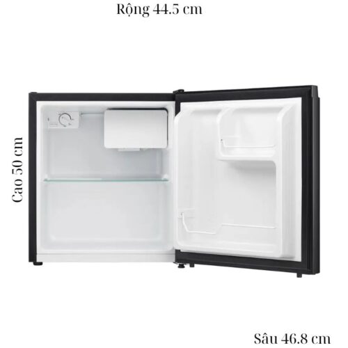 kich thuoc tu lanh 1 canh mini 45 lit hisense hr05db