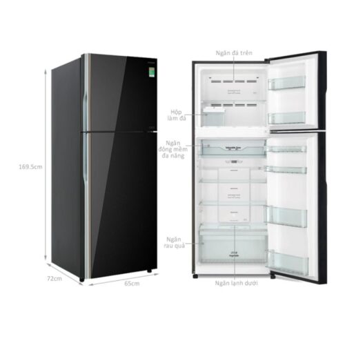 kich thuoc tu lanh 2 canh inverter 366 lit hitachi r fvx480pgv9 gbk