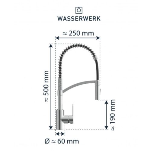 kich thuoc voi rua bat wasserwerk wk 3 chrome with spiral spring 700550