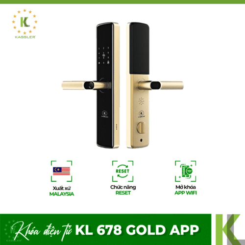 Khóa điện tử Kassler KL 678 GOLD APP/ Khóa vân tay