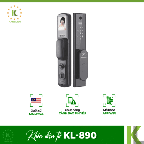Khóa cửa vân tay camera Kassler KL-890