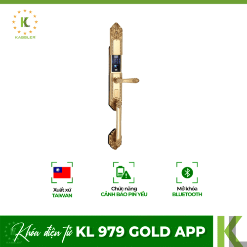 Khóa cửa điện tử Kassler KL 979 Gold App