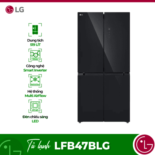 Tủ Lạnh 4 cánh Multi Door Inverter 474 Lít LG LFB47BLG
