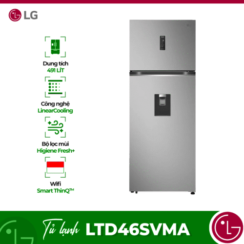 Tủ Lạnh 2 cánh Inverter 459 Lít  LG LTD46SVMA