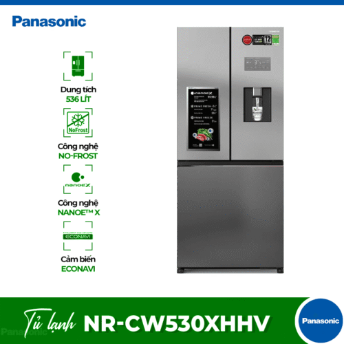 Tủ Lạnh 3 cánh Multi Door Inverter 495 Lít Panasonic NR-CW530XHHV