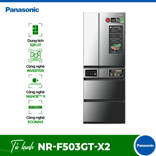 Tủ Lạnh 6 cánh Multi Door Inverter 491 Lít Panasonic NR-F503GT-X2