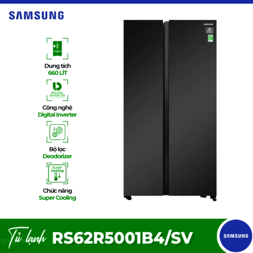 Tủ Lạnh 2 cánh side by side Inverter 680 Lít Samsung RS62R5001B4/SV