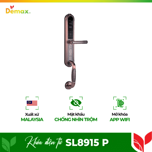 Khóa cửa điện tử Demax SL8915 P cho đại sảnh - biệt thự (hãng bỏ mẫu)